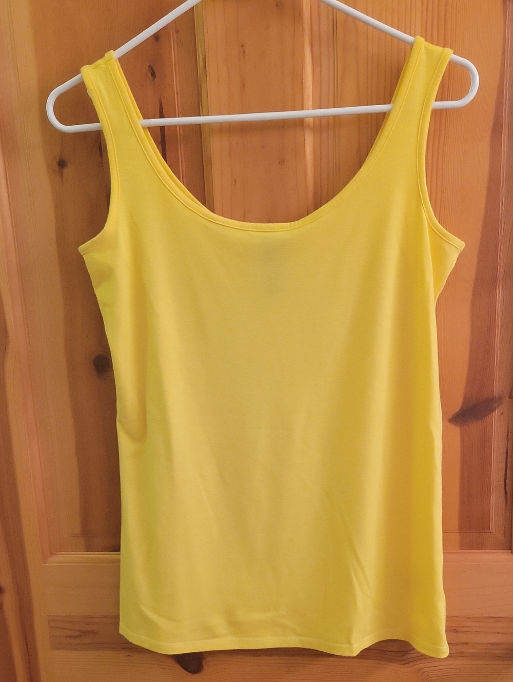 Women's Yellow Scoop Neck Tank Top